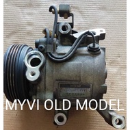 MYVI OLD MODEL ORIGINAL DENSO AC COMPRESSOR (HALFCUT)