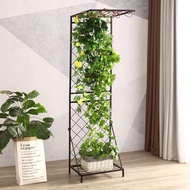 ST&amp;💘Qiujiayang Flower Stand Green Plant Shelf Green Radish Flower Stand Iron Pastoral Style Indoor and Outdoor Plant Cli
