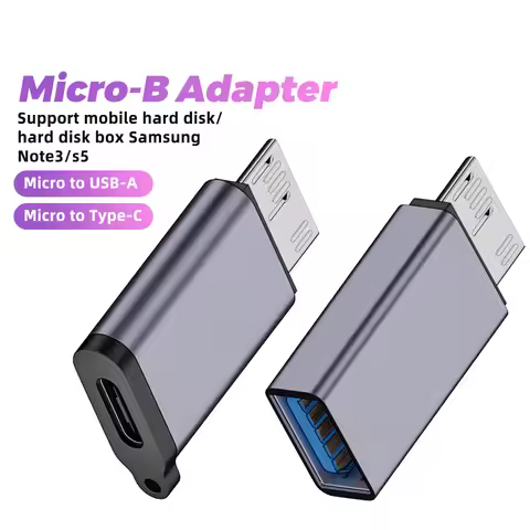 USB C to Micro B Extender Adapter 10Gbps USB3.0 Type C Female to Micro B Cable Extender for Samsung 
