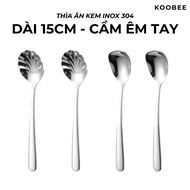 High Quality Elegant 304 Stainless Steel Ice Cream Spoon 15cm – Dessert Spoon, Luxurious Shiny Desse