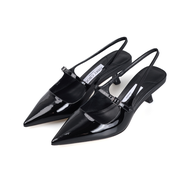 Jimmy Choo | รองเท้าแตะส้นเตี้ยหรูหราจากหนังวัว ใหม่ฤดูร้อน