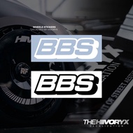 「BBS WHEELS」WHEELS SERIES CAR DECAL AUTOMOTIVE DIE-CUT VINYL STICKER – HIVORYX