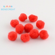 BENECREAT 100pc DIY Doll Craft Pom Pom Yarn Pom Pom Balls Red 10mm