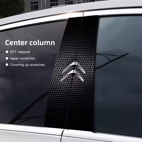 Car Emblem Center Pillar Sticker Auto Door Decorative Stickers For Citroen C1 DS3 C2 C3 Vts C4 Saxo 