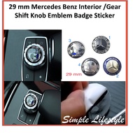 29 mm Mercedes Benz Interior /Gear Shift Knob Emblem Badge Sticker