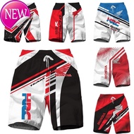 [Ready Stock] New Honda 3D printed Men's Trendyswear board Shorts HRC Motorcycle Racing Fashion Jogg