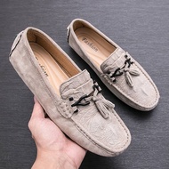 tomaz shoes Kasut malas musim bunga baru 2022, kasut kacang kulit, kasut kulit kasual sosial lelaki, trend Korea, corak buaya liar