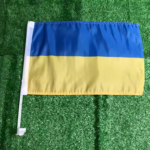 CUSTOM FLAG 30*45cm Ukraine car flag Ukraine car waving Flag National Flag standard-bearer waving fl