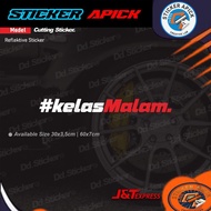 CUTTING Sticker Seicholite Reflective Night Class Sticker 30x3.5cm & 60x7cm