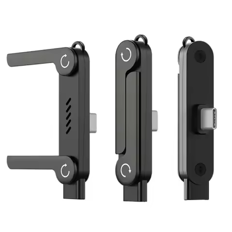 Mobile Phone Adapters USB C OTG Holder 90 Degree Stand Type-C Male to USB-C Female Converter For iPh