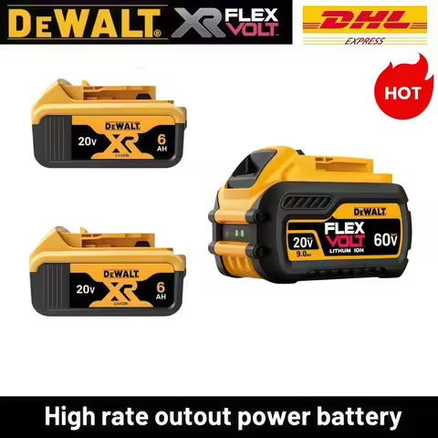 👍DeWALT Original Battery 20V/60V 5Ah 6Ah 9Ah MAX FlexVolt for DCB606 DCB205 DCB206 DCB209 DCB182 Pow