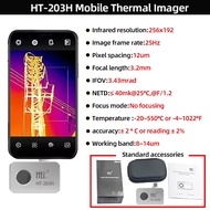 กล้องความร้อน HT-203H HTI 256*192กล้องถ่ายภาพความร้อนมือถือ25Hz สำหรับอุปกรณ์ PCB เครื่องมือตรวจสอบต
