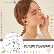 CLEVER Earplug Lanyard, Double ring Safety Earplugs Cord Silicone Loop,  Outdoor Rope Silicone Earph