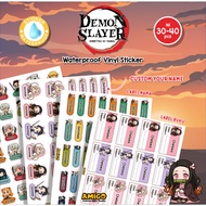 Demon Slayer Kimetsu No Yaiba Sticker Demon Slayer Name Label ATK Sticker Book Demon Slayer