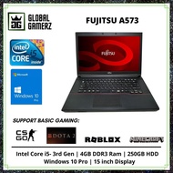 Fujitsu Lifebook A573 / 15 inch Display / SSD / 4GB Ram / Intel Core i5 / Windows 10 Gaming Refurbished Laptop