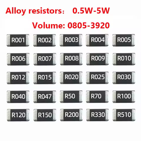 10pcs 1206 2512 1% SMD Alloy Sampling Resistor 1 2 3 4 5W Detecting Current High Power Resistor R001