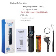 Đèn pin Led Trustfire Mc3 Edc 2500 Lumens USB từ tính có thể sạc lại Đèn pin Xhp50 với pin 21700 500