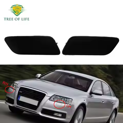 For Audi A6 C6 Facelift 2009 2010 2011 LEFT&RIGHT Front Bumper Headlight Washer Spray Nozzle Headlam