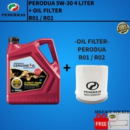 Perodua 5W-30 Engine Oil 4L + Oil Filter For Perodua ( R01 / R02 )