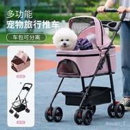 XY！Pet Happet Pet Cat Dog Stroller Portable Foldable Trolley out Small Pet Stroller Dinner Plate Pet Cart