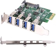 CY 4 Ports PCI-E to USB 3.0 HUB PCI Express Expansion Card Adapter 5Gbps for Motherboard Low Profile