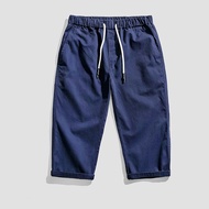 Seluar 3 Suku Lelaki 3 Quarter Pants Men 3/4 Pants Casual Straight Cut Three Quarter Pants Men Elast