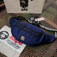Aape Waistbag Blue Unisex Waist Bag Free Aape Paperbag