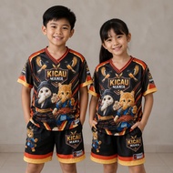 Junior Kids Jersey Set Ages 2-7 Years Kicau Mania Printing Latest Trend