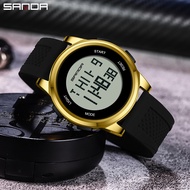 SANDA Digital Watch Men Military Army Sport Wristwatch Top Brand Luxury LED Stopwatch Waterproof Male Electronic Clock Gift 9067