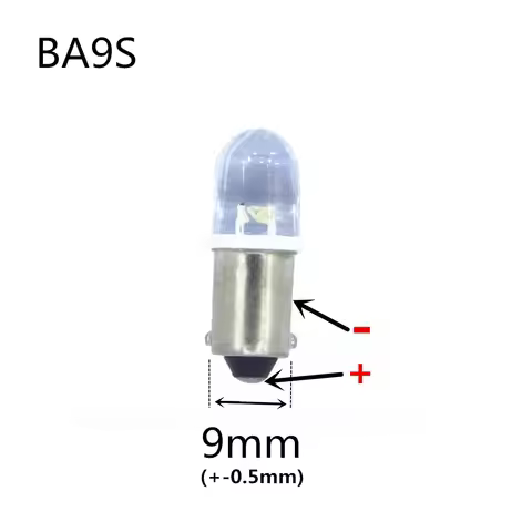 20PCS DC BA9S DC3V LED BA9S 4.5V BA9S 6V LED BA9S 8V LED BA9S 12V LED BA9S 18V 24V BA9S LED 6V BA9S 