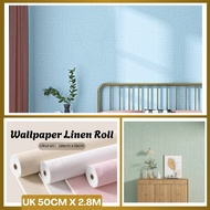 Embossed Linen Foam Wallpaper Roll Linen Wall Stickers Bedroom Wallpaper 3D Linen Foam Wallpaper