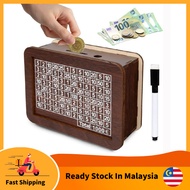Wooden Cash Saver Money Box Coin Counter Piggy Bank Wood Money Bank With Saving Goal And Numbers To 