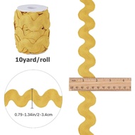 10 Yards Wave Bending Fringe Trim Braided Woven RIC Rac Ribbon Zig Zag Trim for DIY Sewing Crafts We