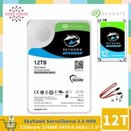 Seagate Skyhawk 12TB （ST12000VX0008）Surveillance Internal Hard Drive 3.5 HDD SATA 6Gb/s 256MB Cache for DVR NVR Security Camera System with Drive Health Management