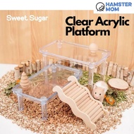🇸🇬Local Stock🇸🇬 Multipurpose Clear Acrylic Hamster Platform Hideout Toy For Hamster Cage