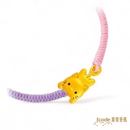 J'code True Love Code Lively Meow-Braided Bracelet 9999 Gold 9999 Pure