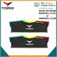 Team'We$Group]f`T-Force+oY[wq@Delta,lE[RGB,DA[DDR4,DQ[32GB,bH[( 16GBx2 ) Dual Kit CL16 3200Mhz / CL