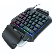 ZUOYA G92 Wired Single Handed RGB Gaming Membrane Keyboard 35 Keys