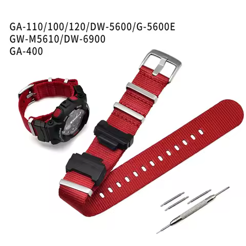 Nylon Strap for Casio G-Shock GA-110/100/120/150/200/400/700 GD-100/110/120 DW-5600 6900 GW-M5610 Re