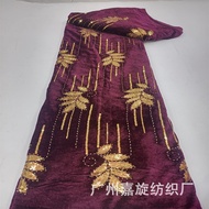 Planting Dress with Sequin Embroidery - Fleece Fabric for Autumn/Winter