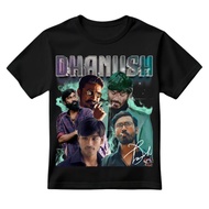 M-3XL Dhanush Multi-Role Portrait T-Shirt | 100% Cotton Unisex S-5XL | Fan Casual Wear