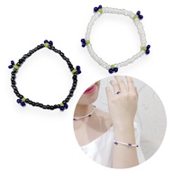 Korean Elastic Beads Blueberry Fruit Beaded Bracelet Elastic Bracelet