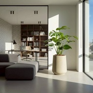 龜背芋 落地盆栽 大盆栽 拿鐵棕磨石子花盆 開幕送禮 喬遷禮物