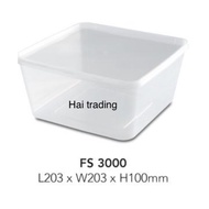 SQ 7/3000 Square Disposable Plastic Food Container [ 30sets±)