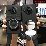 Phone case casing For Sharp Aquos R7S V7 Plus Aquos R9 R10 Pro Back Cover Cartoon Stand Mirror Silic