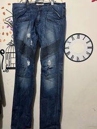美國製GOLDEN DENIM 彈性布牛仔褲，Size34,平量腰47,檔26,長111，大腿33,管18公分