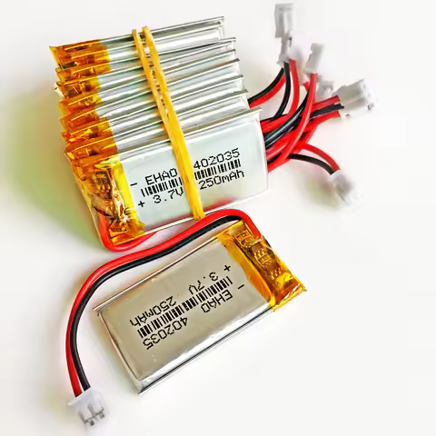 10 PCS 3.7V 250mAh LiPo Rechargeable Battery + JST PH 2.0mm 2Pin Plug 402035 For Handheld Navigator 