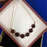 血珀14k金锁骨链 14k Gold succinum necklace