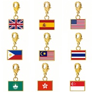 SKYRIM Malaysia Philippines Singapore Country Flag 10*6.6mm Charms Stainless Steel for Bracelet Fash
