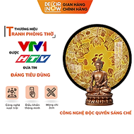 Đèn hào quang phật in tranh trúc chỉ DECORNOW 20,30 cm, trang trí bàn thờ, hào quang trúc chỉ HOA SE